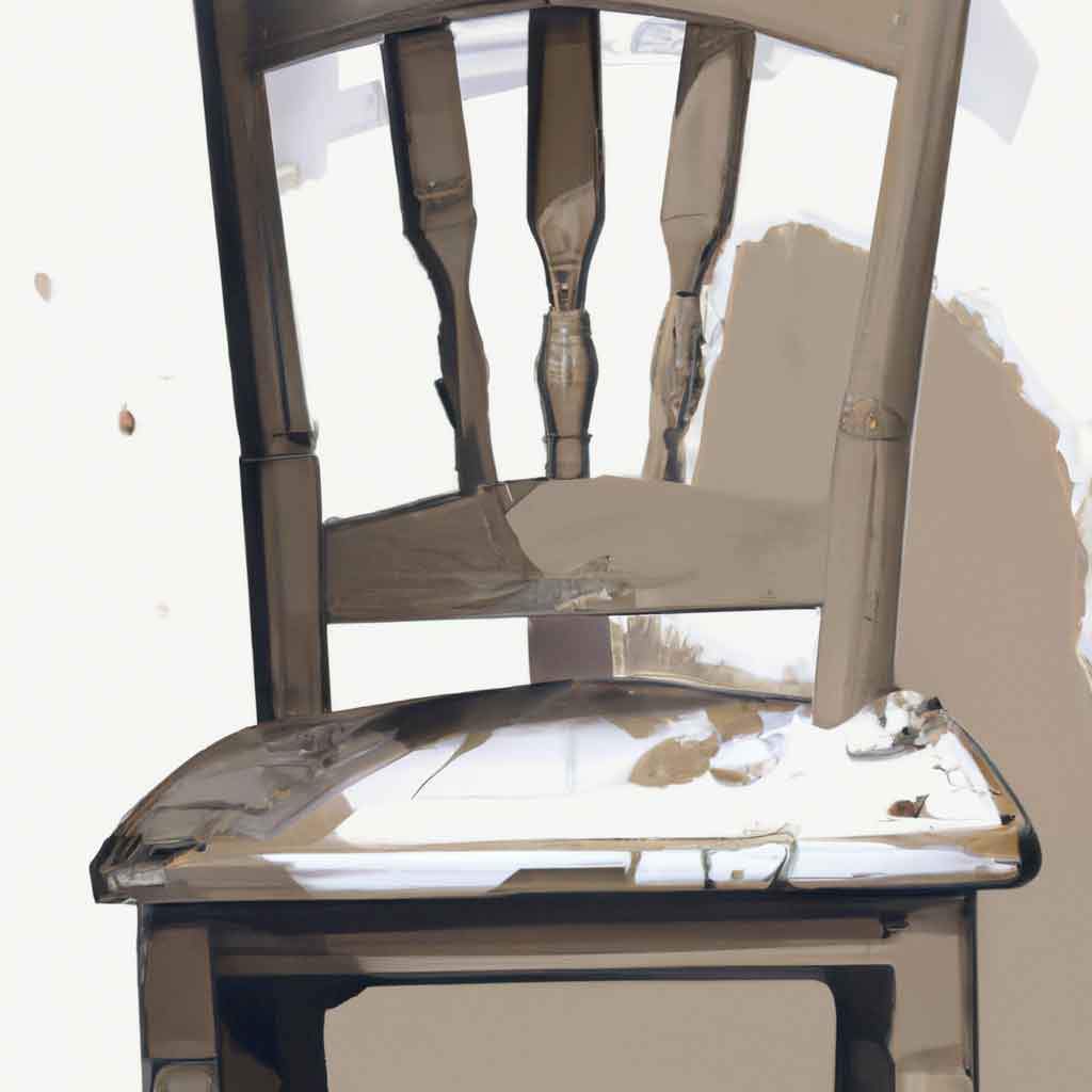 chair painted old fashion
